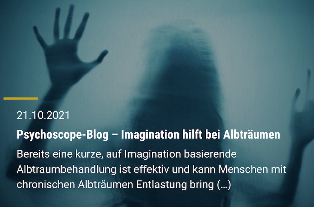 Imagination hilft bei Albträumen